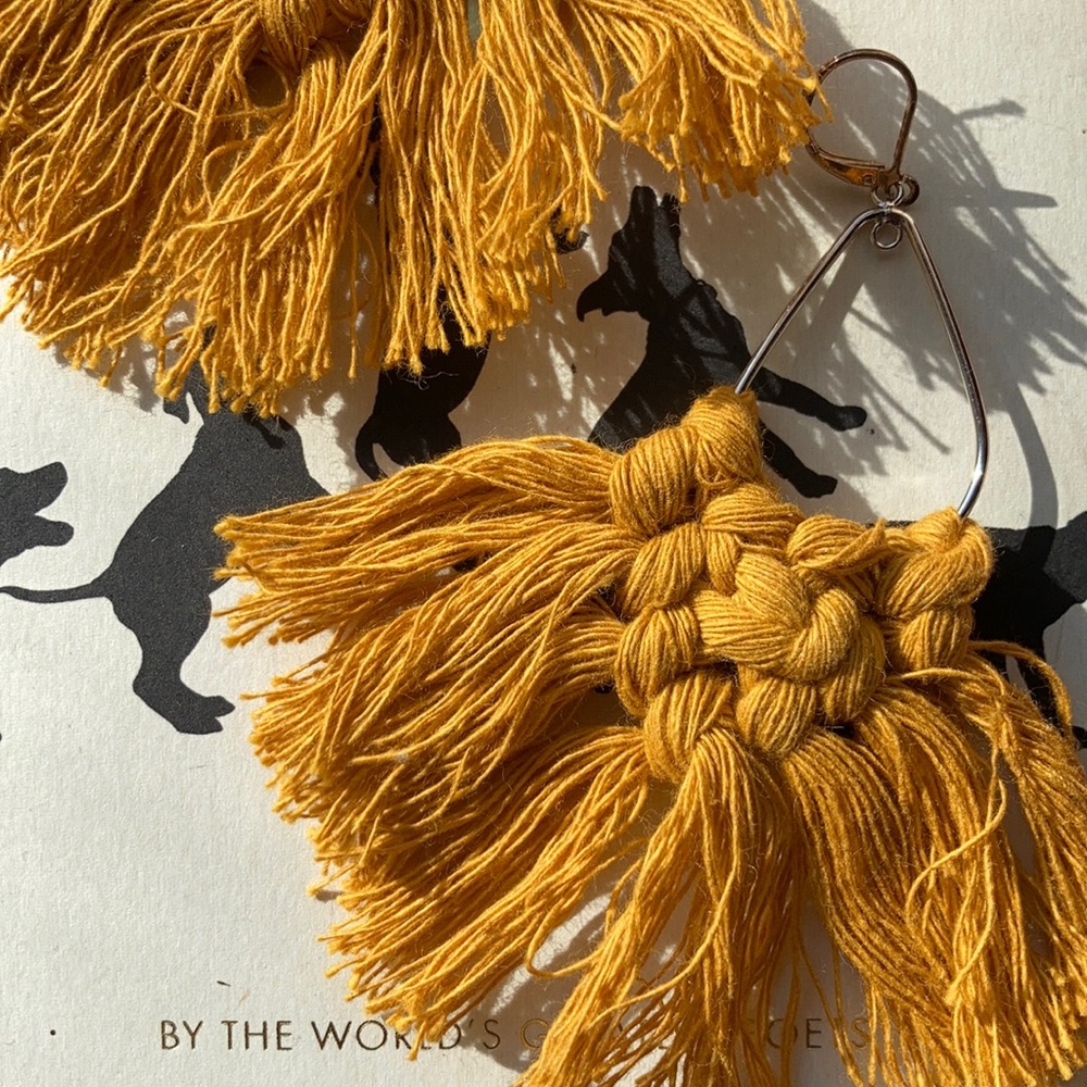 Yellow earrings